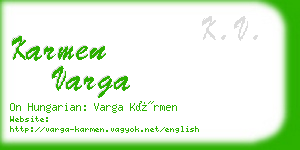 karmen varga business card